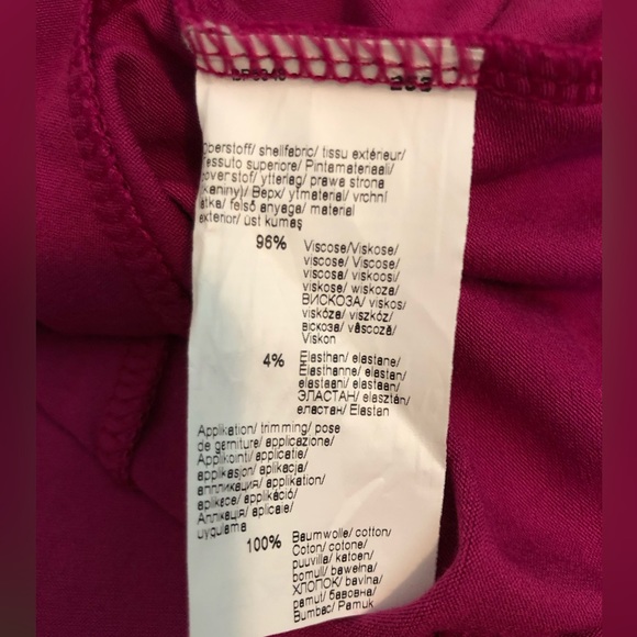 Fuscia tunic tank with black lace sheer detail - Picture 4 of 4